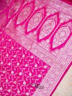 Pink Mashru Silk Jaal Handloom Saree