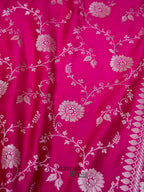 Pink Mashru Silk Jaal Handloom Saree