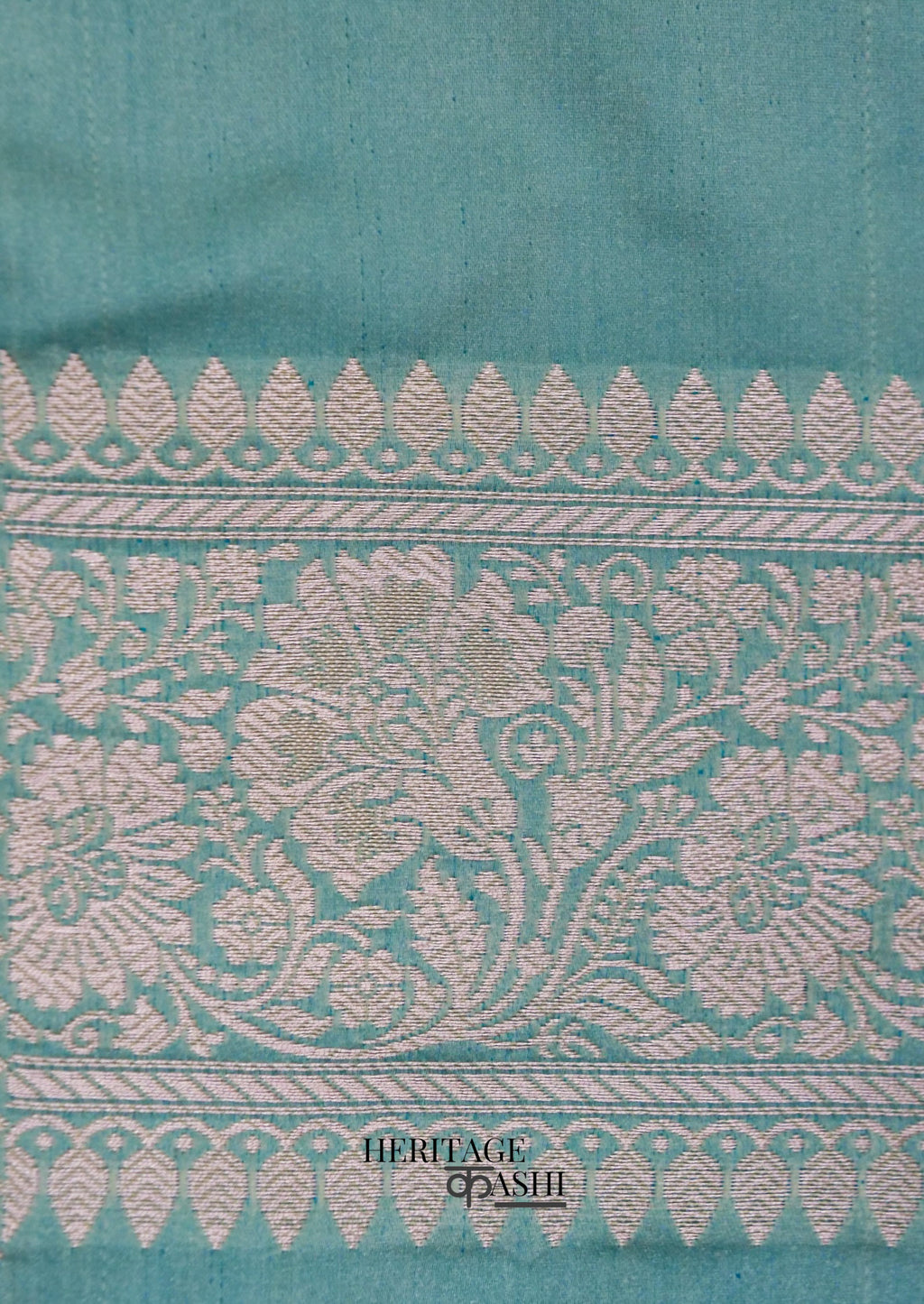 Mint Green Mashru Silk Buti Handloom Saree
