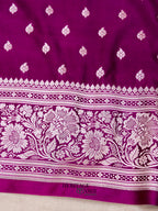 Purple Mashru Silk Buti Handloom Saree