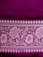 Purple Mashru Silk Buti Handloom Saree