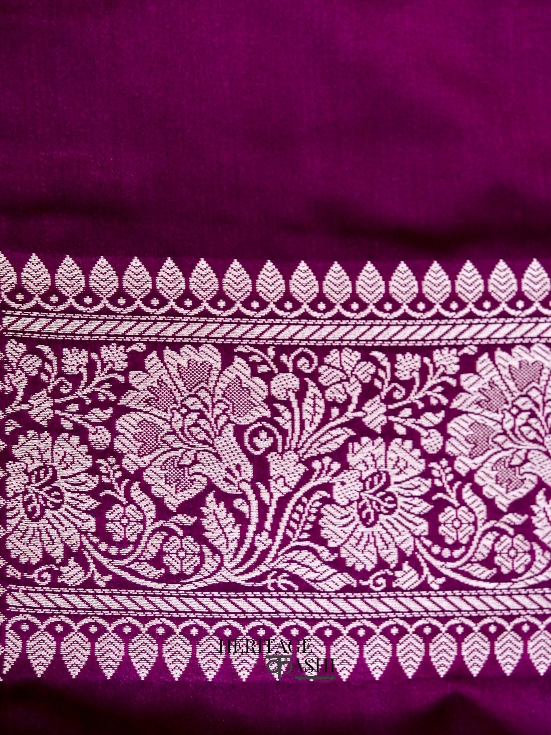 Purple Mashru Silk Buti Handloom Saree