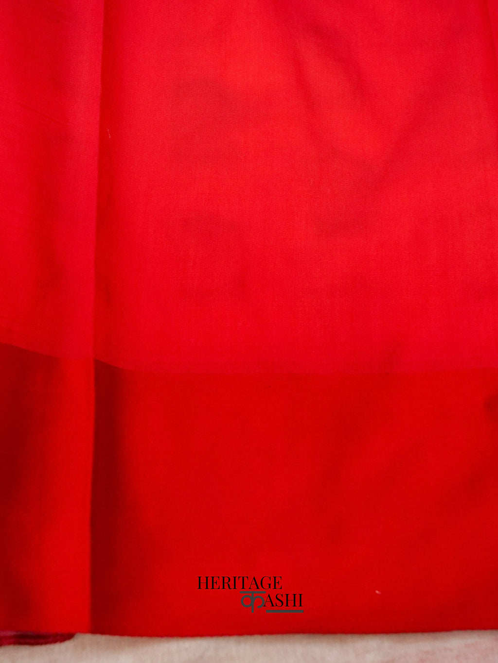White Red Katan Silk Golden Paisley Motifs Saree