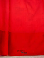 White Red Katan Silk Golden Paisley Motifs Saree