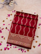 Maroon Banarasi Silk Designer Saree