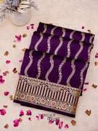 Royal Purple Banarasi Silk Designer Saree