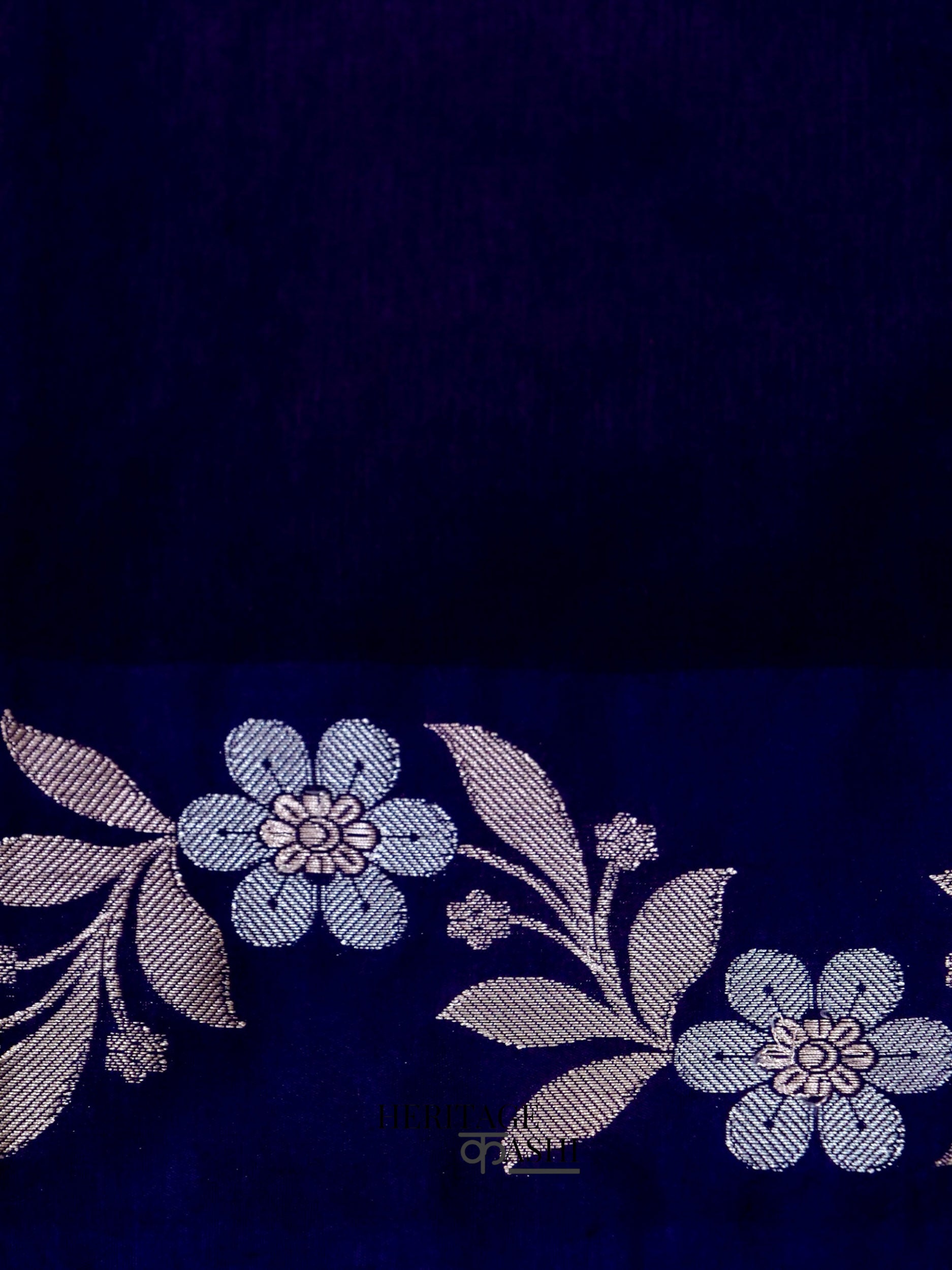 Purple Mango Silk Banarasi Jaal Border Saree