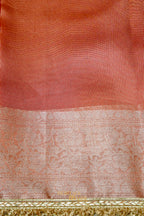 Burnt Orange Maharani Tissue Silk Saree