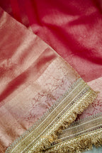 Rose Gold Maharani Tissue Silk Saree