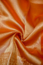 Burnt Orange Maharani Tissue Silk Saree