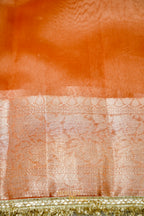 Burnt Orange Maharani Tissue Silk Saree