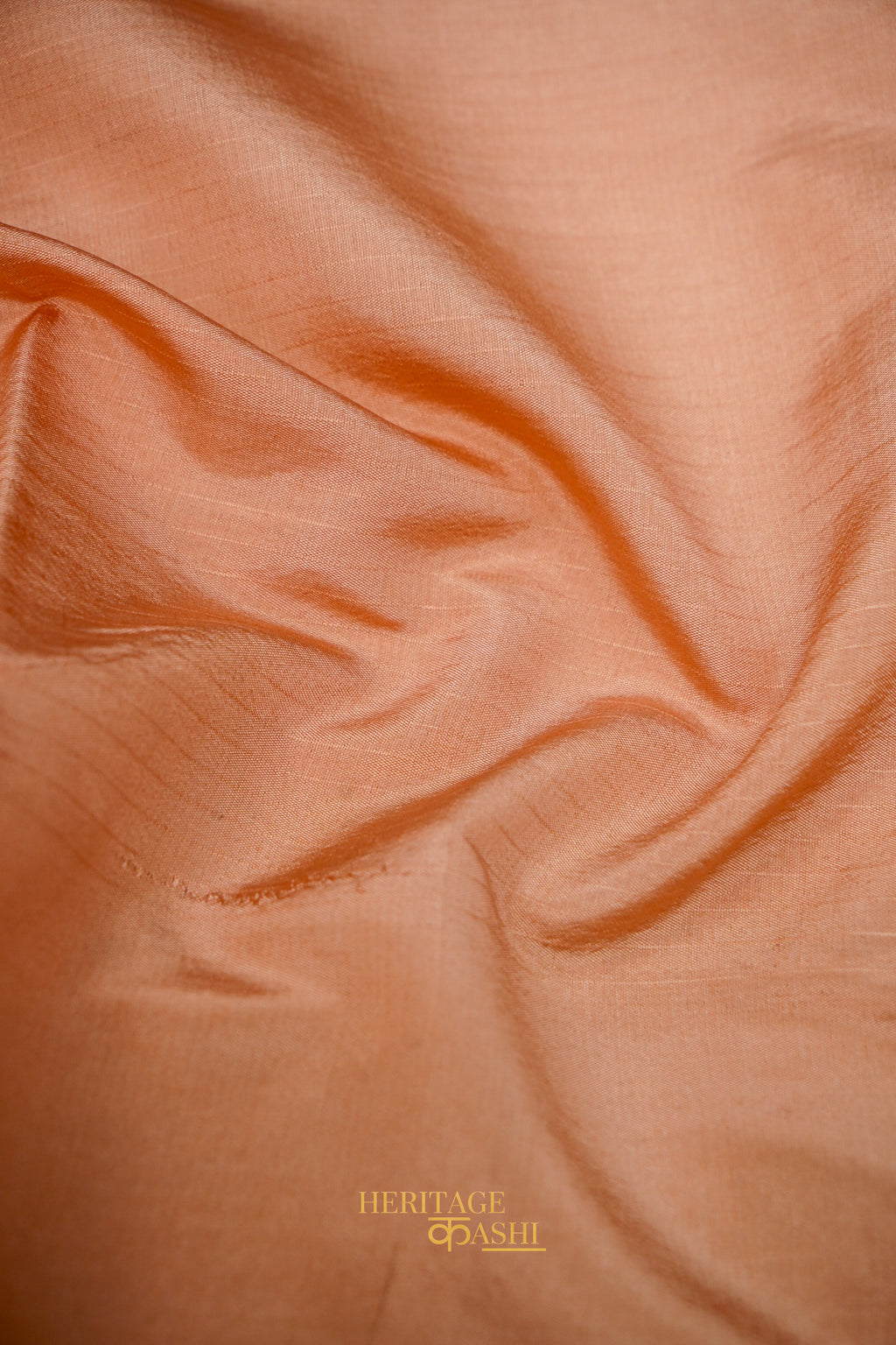 Ivory Yellow & Peach Pink Katan Silk Banarasi Saree with Floral Zari Divider