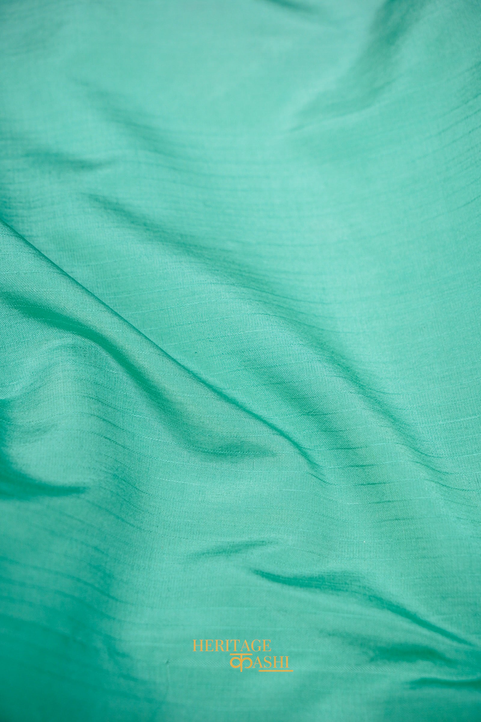 Purple & Aqua Blue Katan Silk Banarasi Saree with Floral Zari Divider