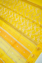 Sunshine Yellow Viscose Rangkat Silk Saree
