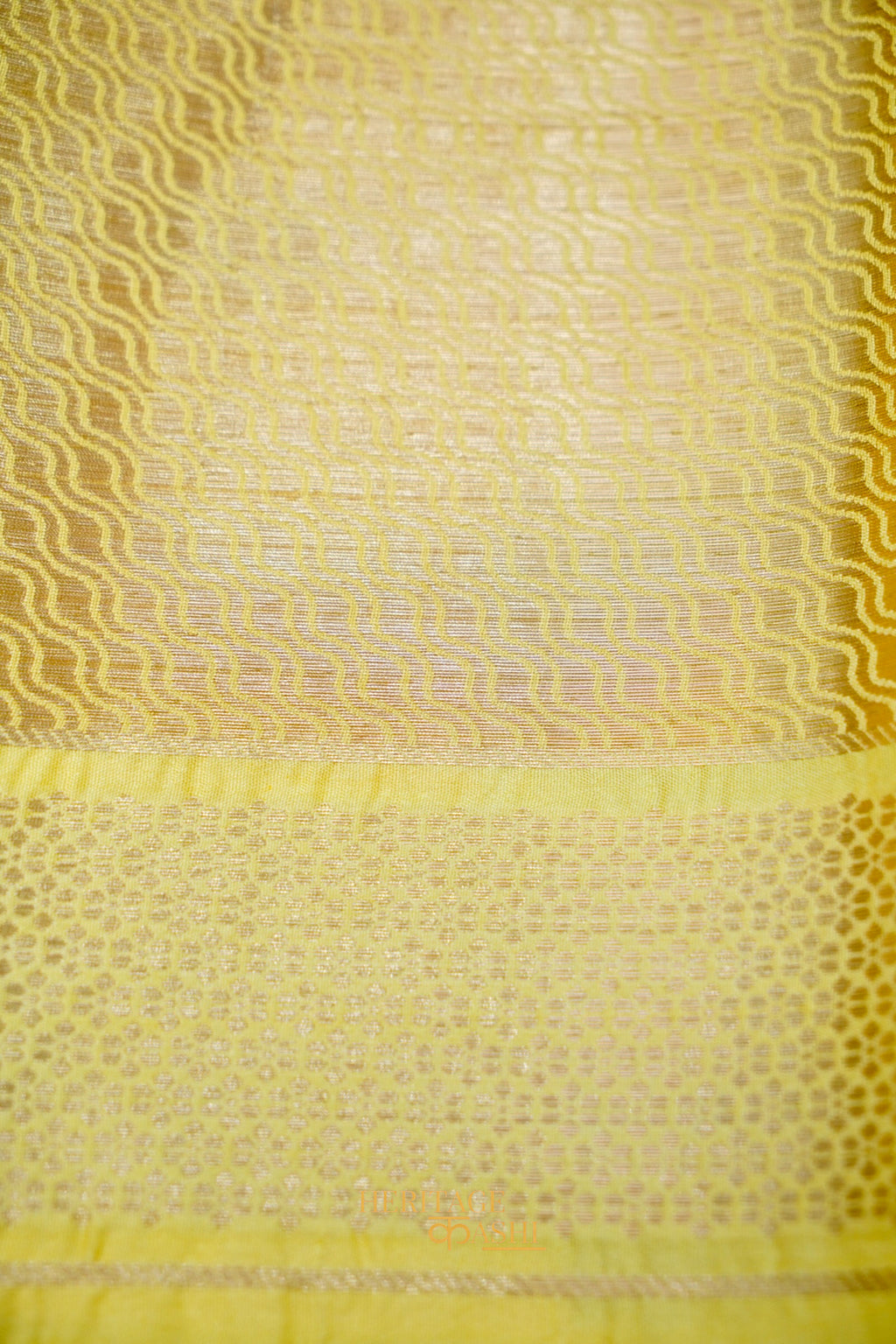 Sunshine Yellow Viscose Rangkat Silk Saree