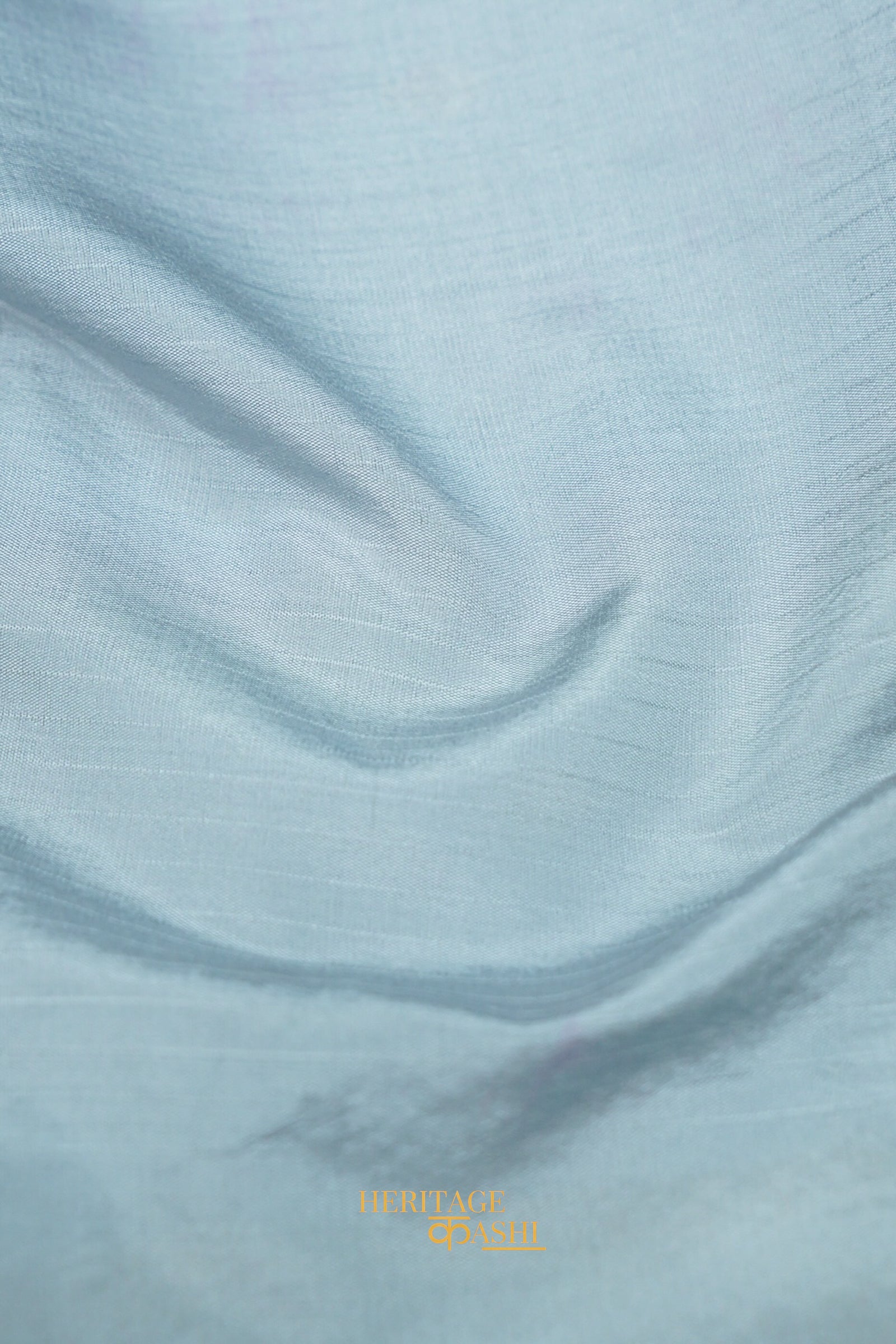 Lavender & Powder Blue Katan Silk Banarasi Saree with Floral Zari Divider