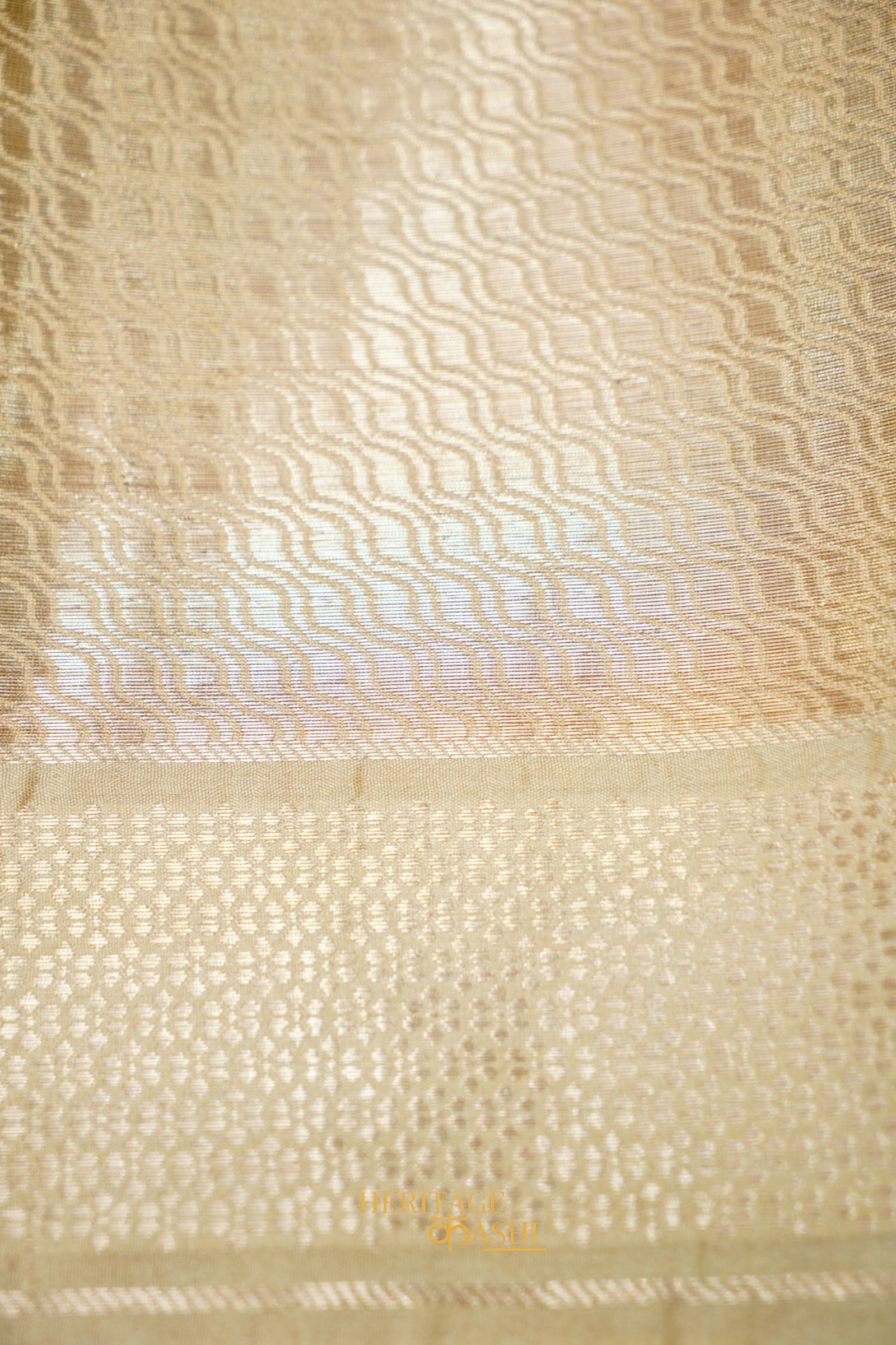 Golden Beige Viscose Rangkat Silk Saree