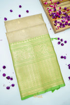 Light Green Tissue Kota Zari Buti Banarasi Silk Saree