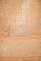 Peach Orange Viscose Rangkat Silk Saree
