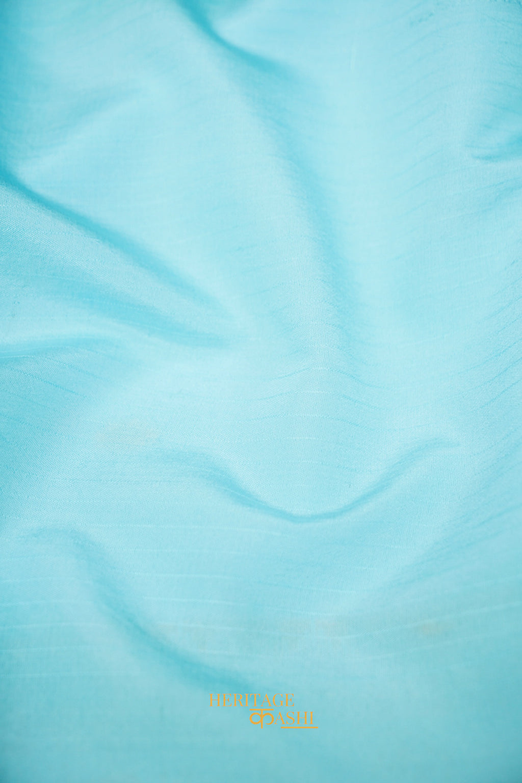 Pista Green & Aqua Blue Katan Silk Banarasi Saree with Floral Zari Divider
