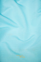 Pista Green & Aqua Blue Katan Silk Banarasi Saree with Floral Zari Divider