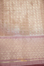 Dusty Rose Viscose Rangkat Silk Saree