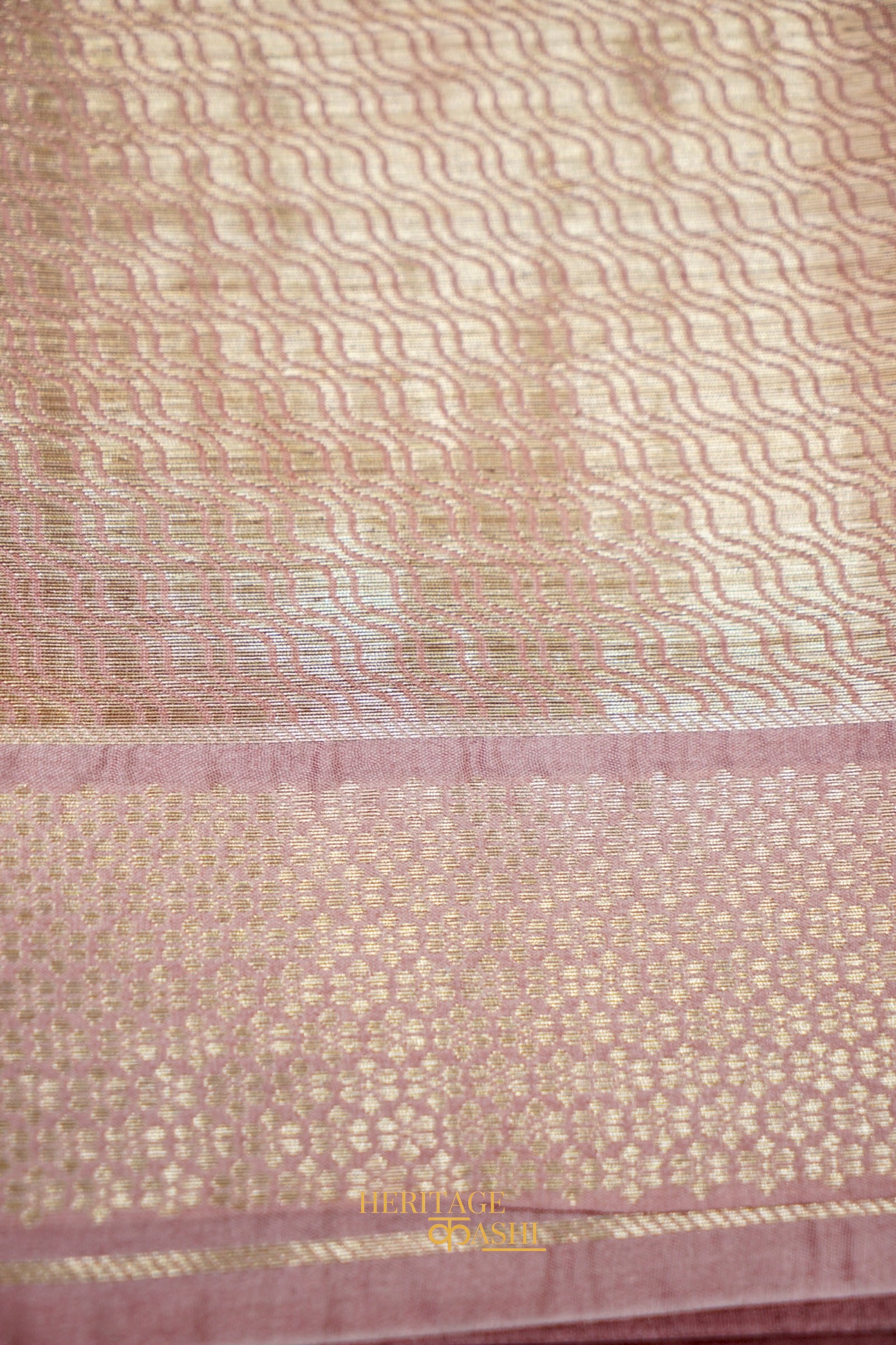 Dusty Rose Viscose Rangkat Silk Saree