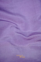 Aqua Blue & Lavender Katan Silk Banarasi Saree with Floral Zari Divider