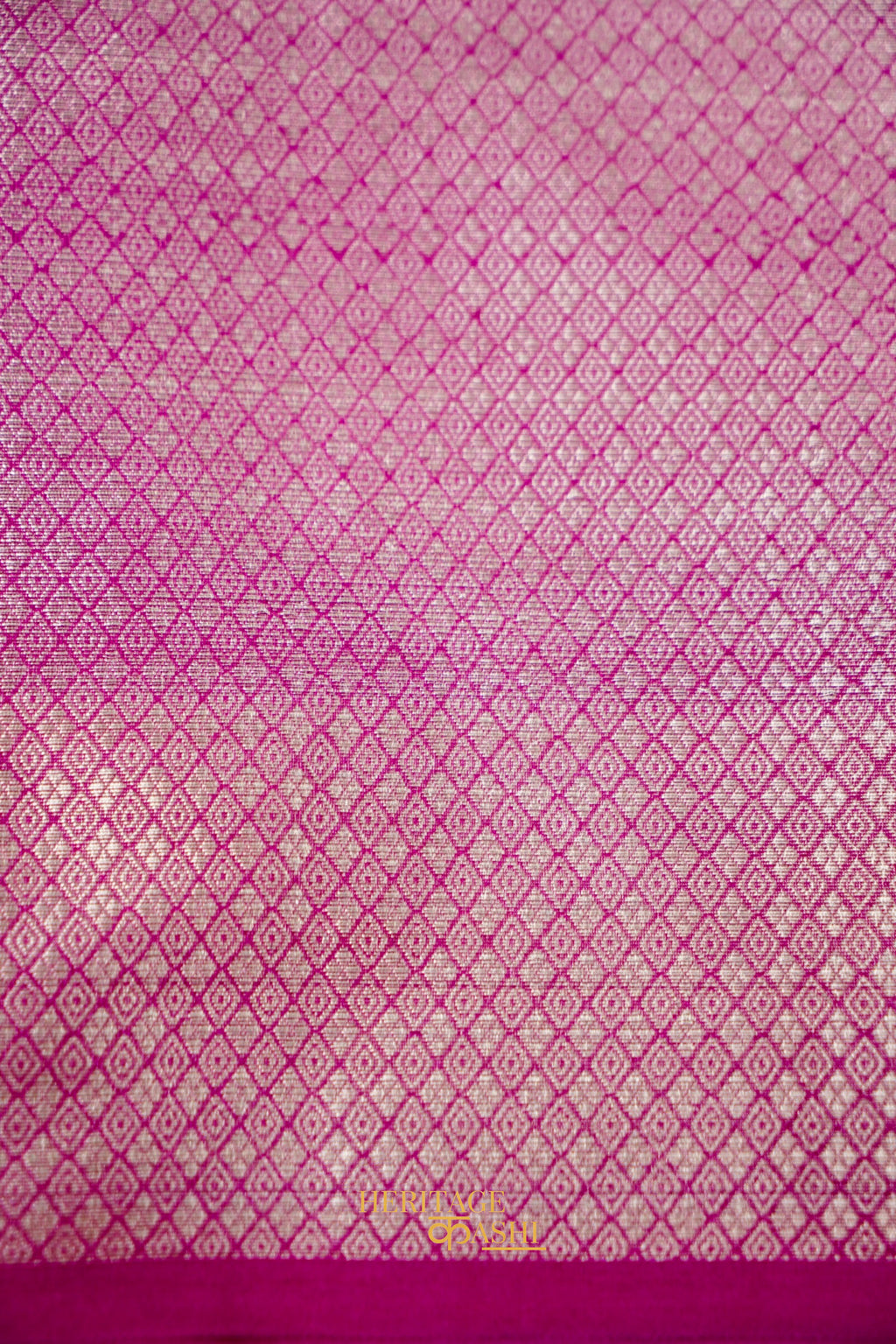 Rani Pink Soft Silk Zari Buti Banarasi Saree
