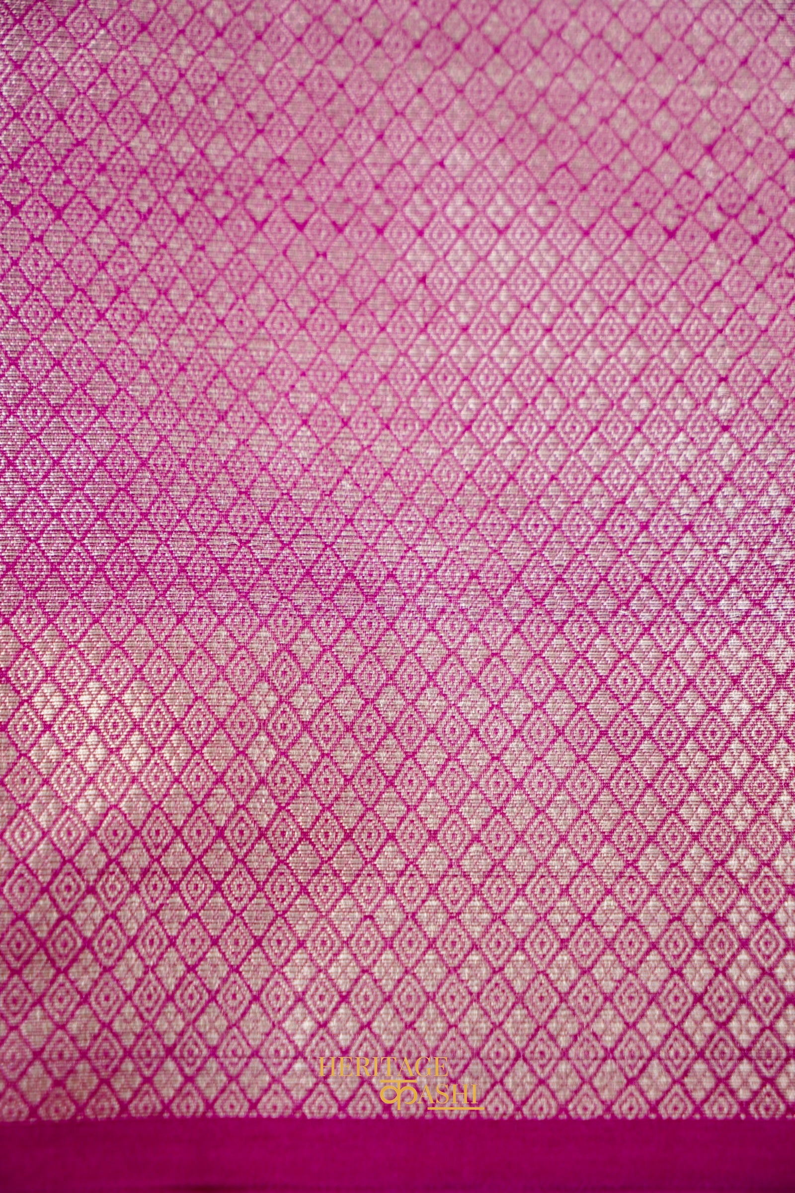Rani Pink Soft Silk Zari Buti Banarasi Saree