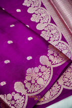 Royal Purple Soft Silk Zari Buti Banarasi Saree