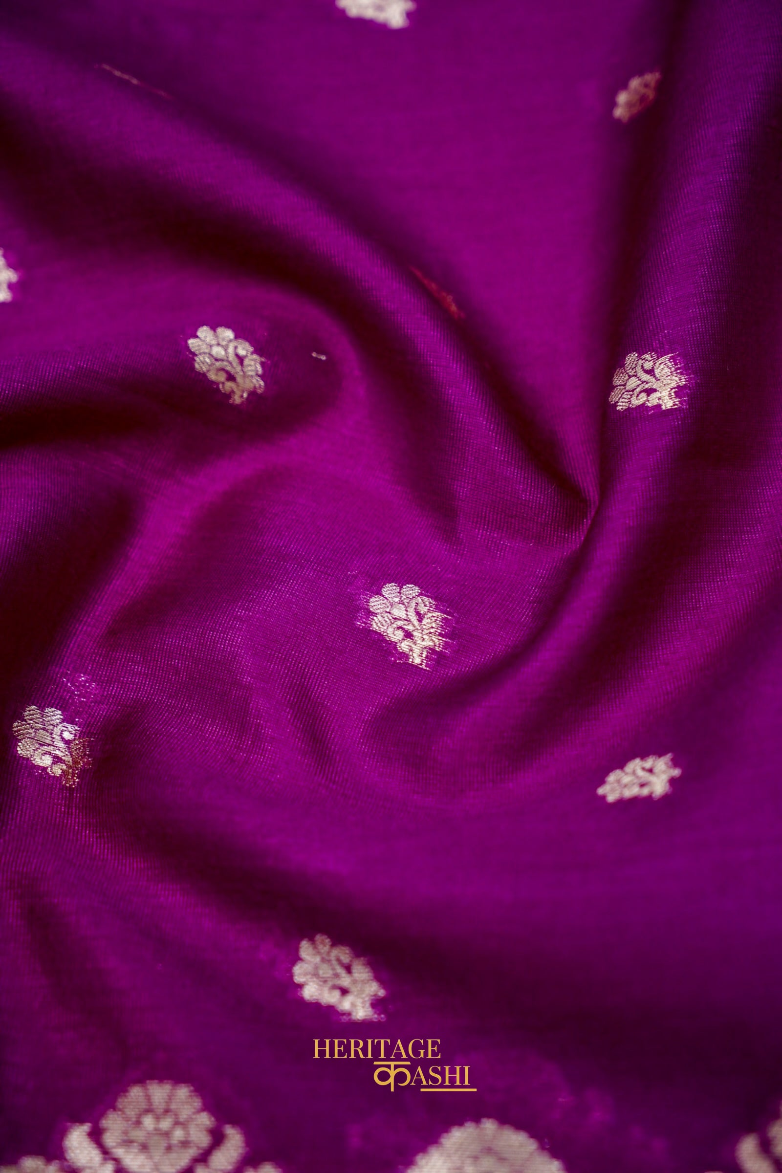 Royal Purple Soft Silk Zari Buti Banarasi Saree