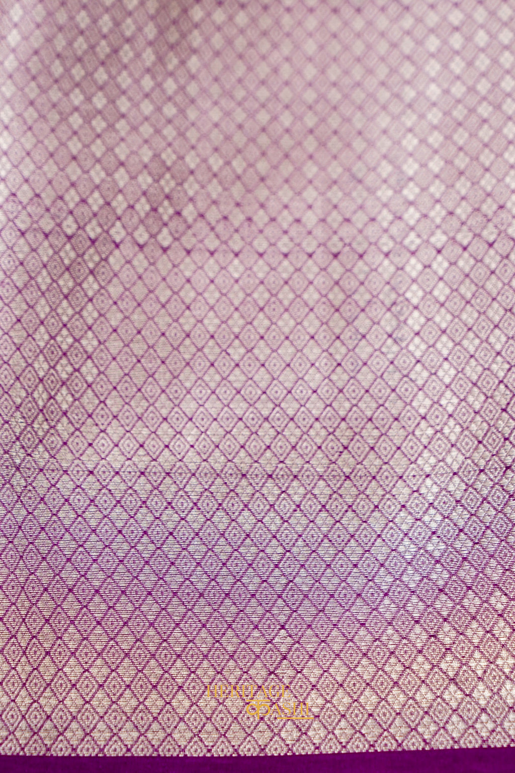 Royal Purple Soft Silk Zari Buti Banarasi Saree
