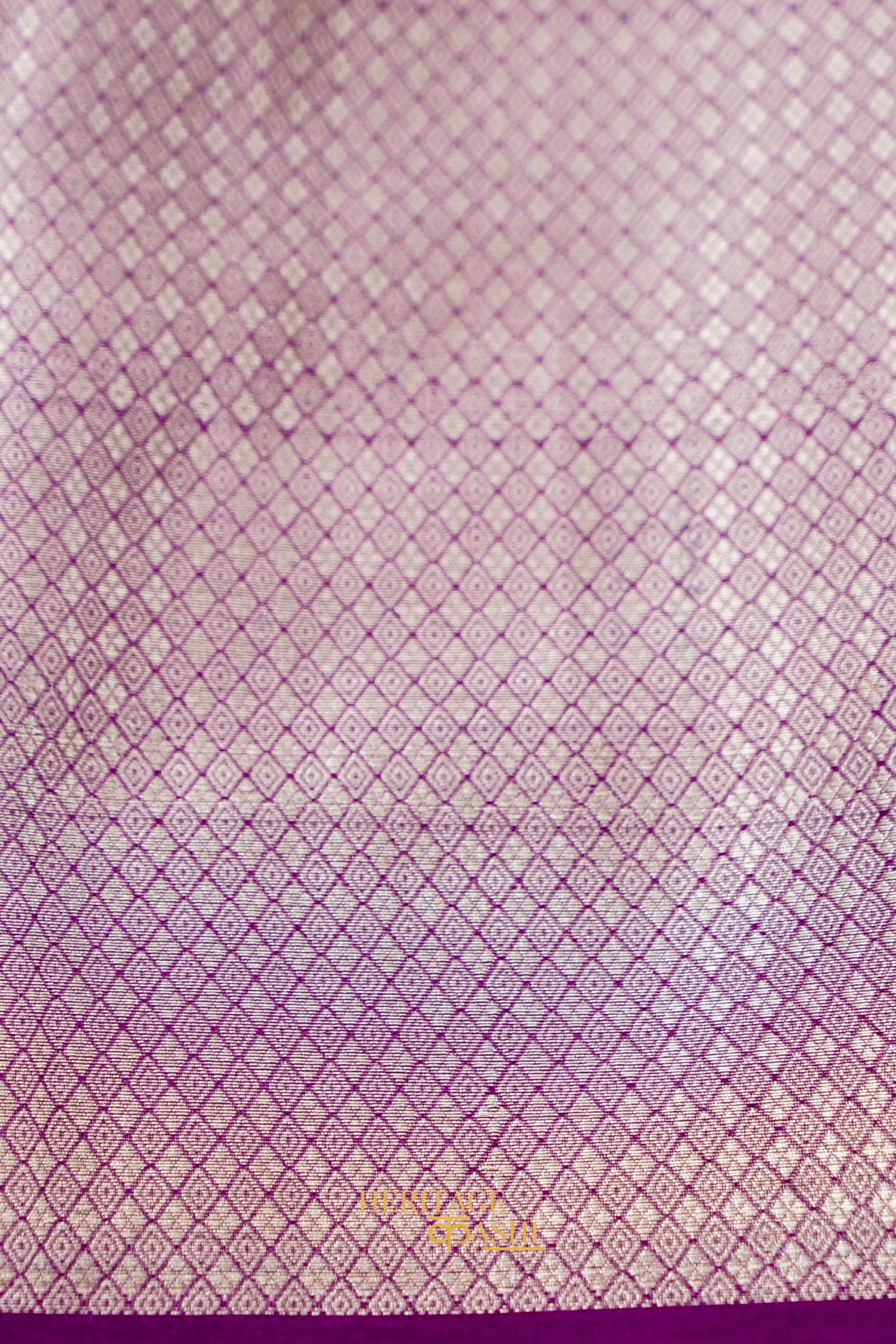 Royal Purple Soft Silk Zari Buti Banarasi Saree
