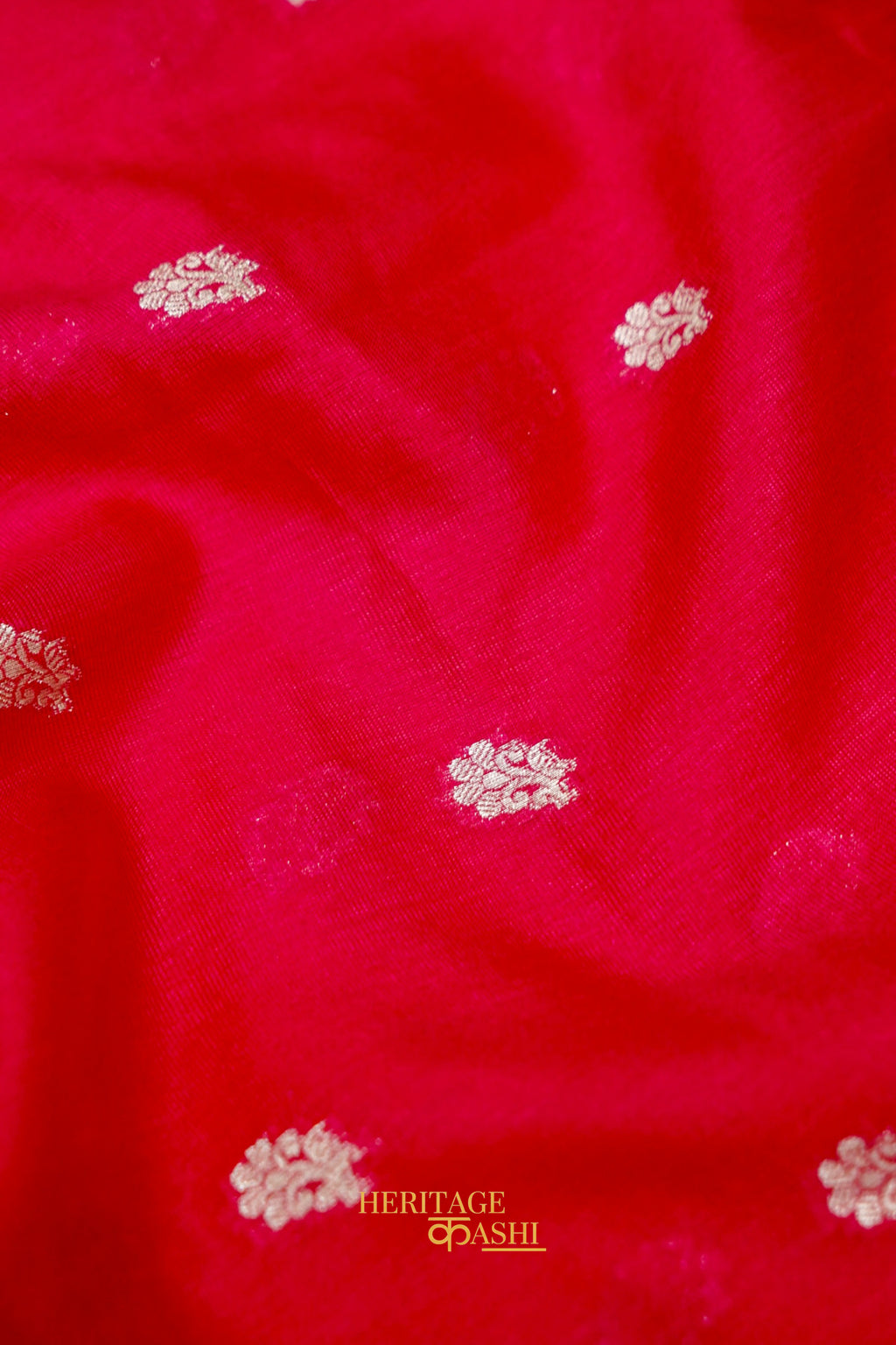 Cherry Pink Soft Silk Zari Buti Banarasi Saree