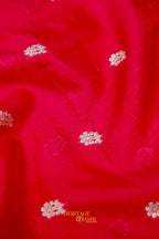 Cherry Pink Soft Silk Zari Buti Banarasi Saree