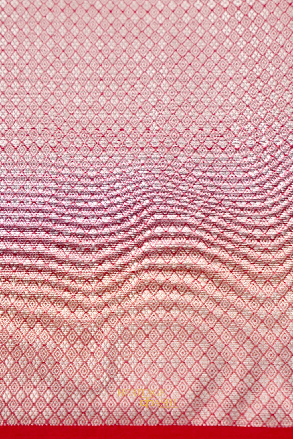 Cherry Pink Soft Silk Zari Buti Banarasi Saree