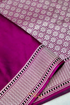 Premium Magenta Katan Traditional Koniya Border Silk Saree