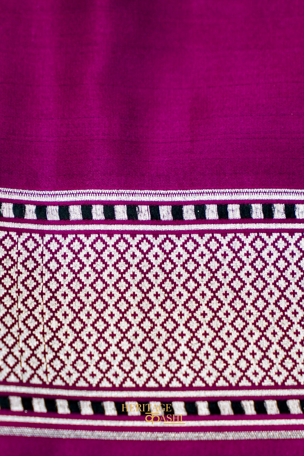 Premium Magenta Katan Traditional Koniya Border Silk Saree