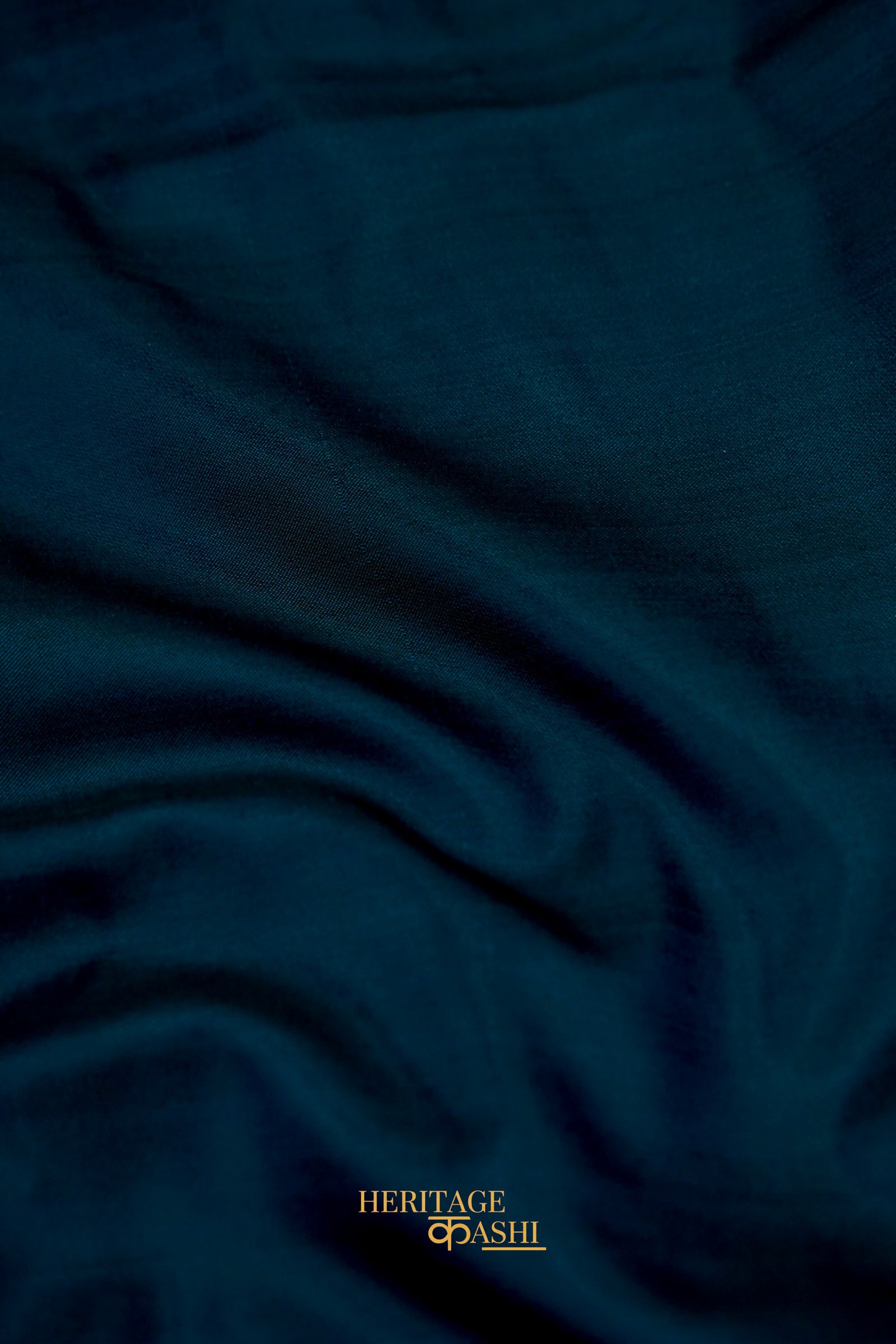 Deep Teal Blue Soft Katan Designer Border Silk Saree