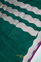 Emerald Green Soft Katan Designer Border Silk Saree