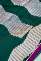 Emerald Green Soft Katan Designer Border Silk Saree