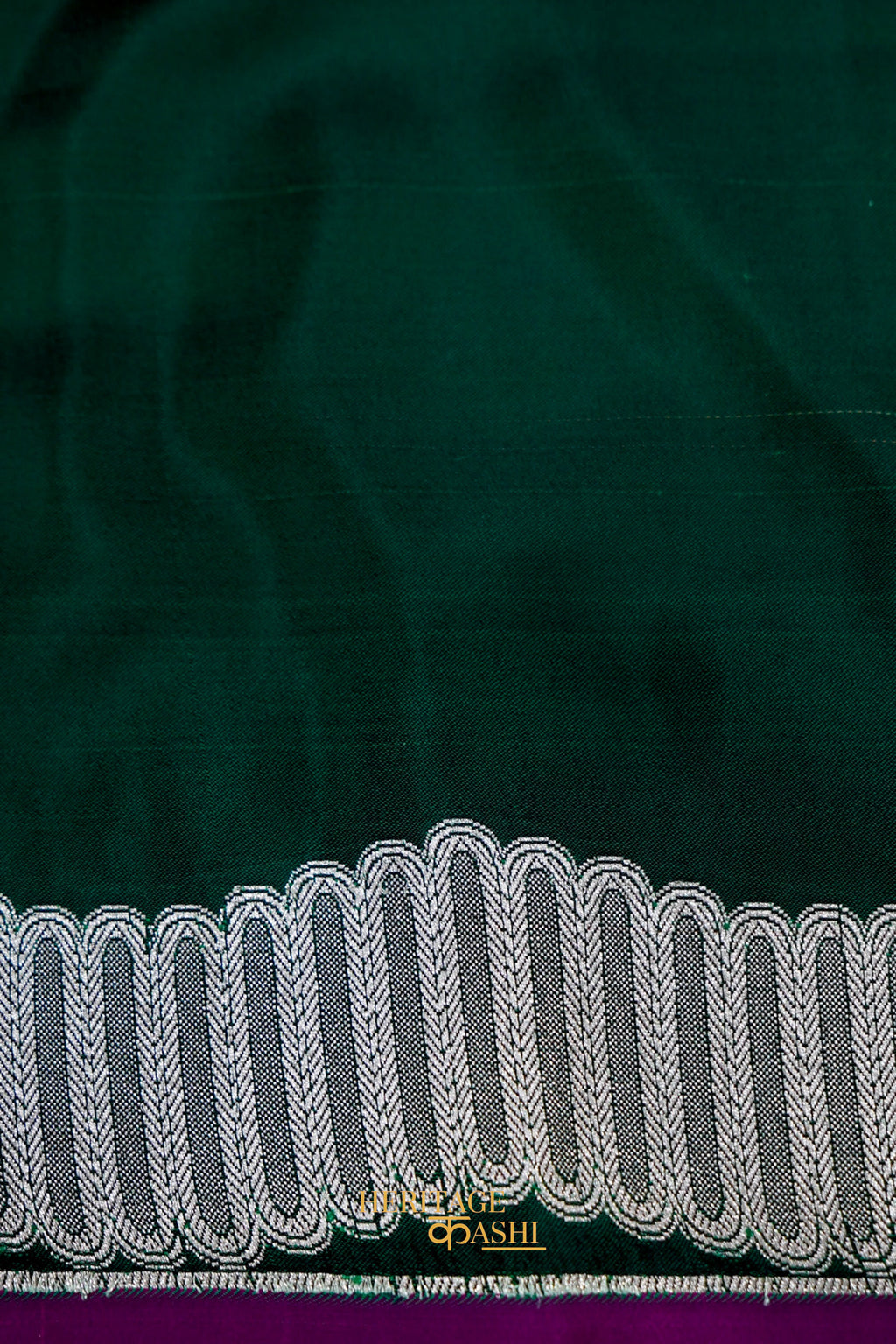 Emerald Green Soft Katan Designer Border Silk Saree