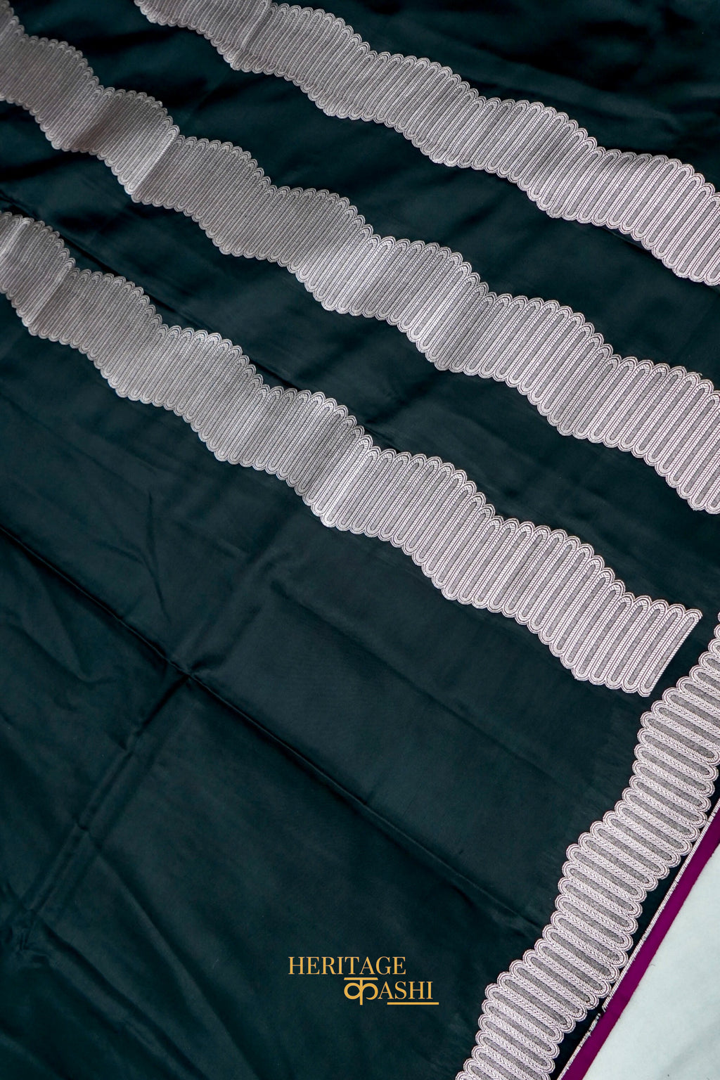 Classic Black Soft Katan Designer Border Silk Saree