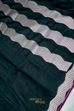 Classic Black Soft Katan Designer Border Silk Saree