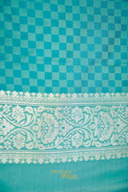 Aqua Green Katan Rangkat Silk Saree