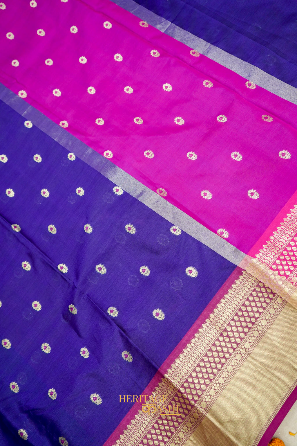 Royal Purple Soft Banarasi Zari Buti Silk Saree