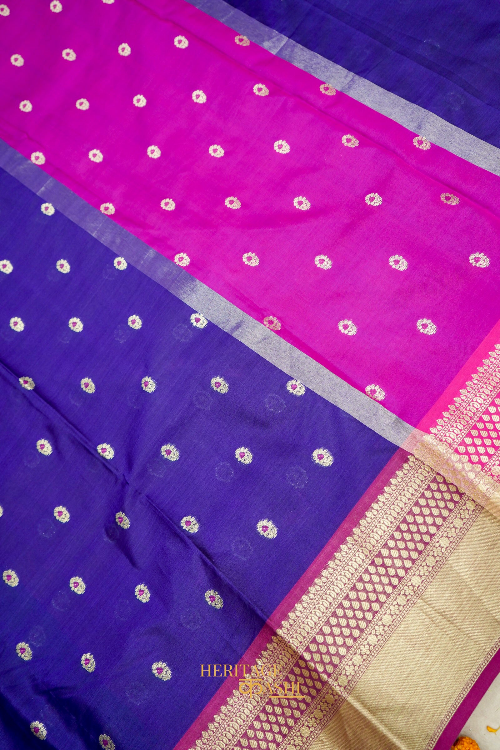 Royal Purple Soft Banarasi Zari Buti Silk Saree