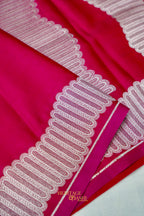 Hot Pink Soft Katan Designer Border Silk Saree