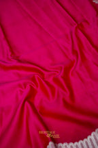 Hot Pink Soft Katan Designer Border Silk Saree